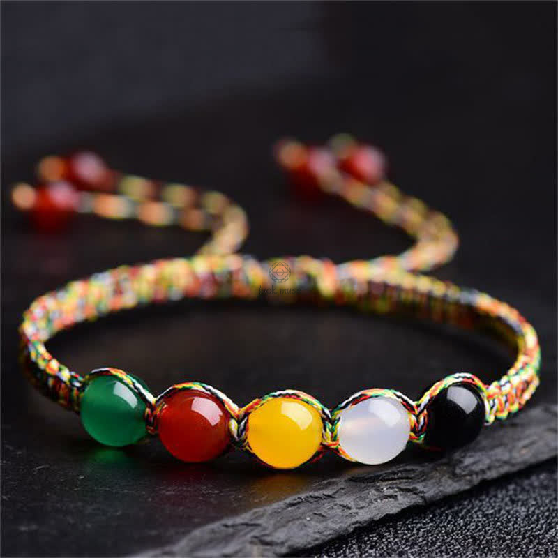 5 Elements Colorful Agate String Bracelet - Image 9