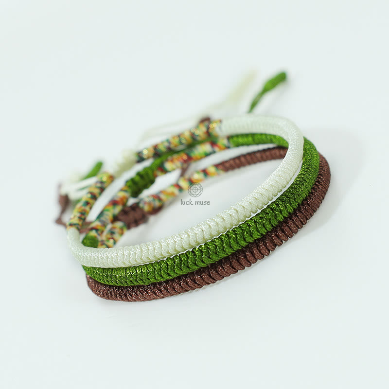 3-Piece Tibetan Handmade Multicolored Lucky King Kong Knot Bracelet - Image 3