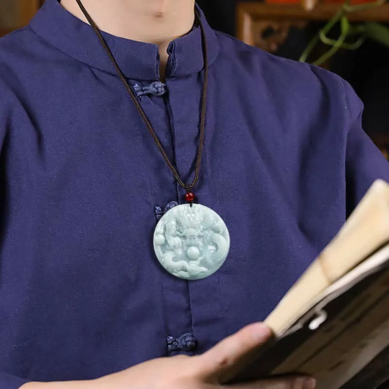 Chinese Zodiac Dragon Jade Success Amulet String Necklace - Limited Time Offer - Image 5
