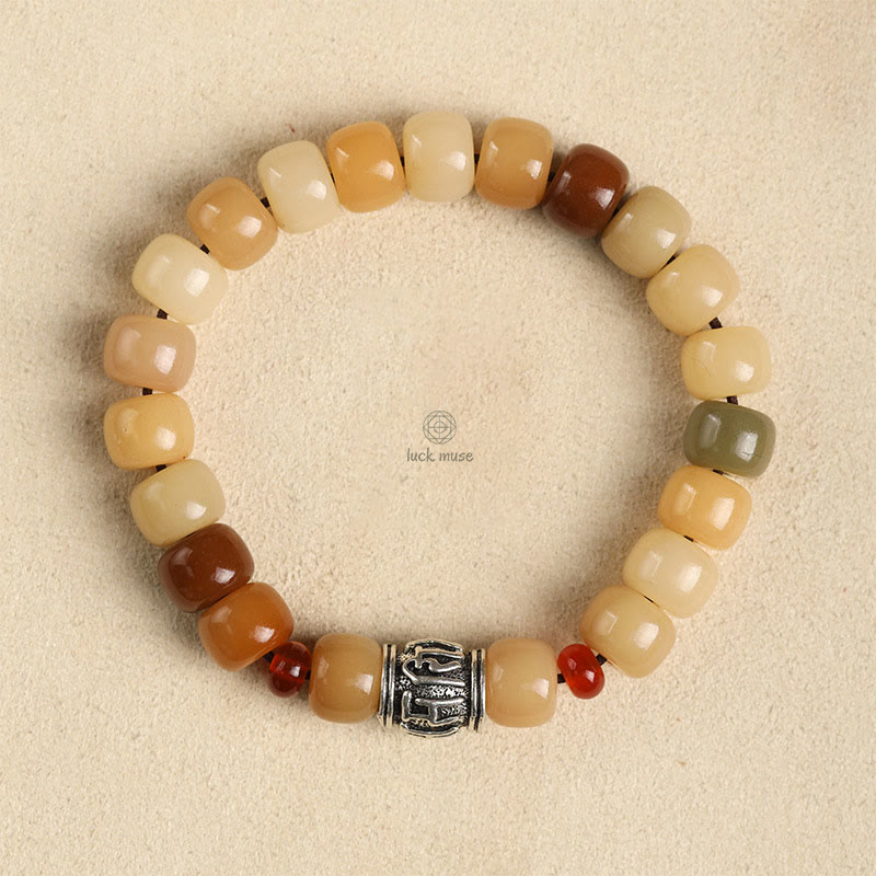 Bodhi Seed Om Mani Padme Hum Wisdom Bracelet with Buddhist Citipati Design - Image 11