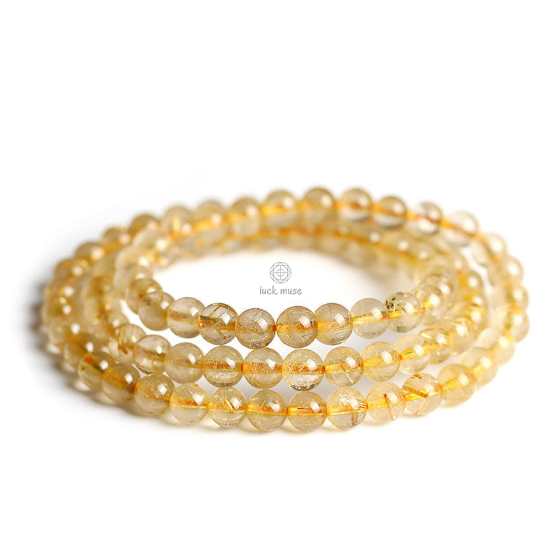 Natural Citrine Prosperity Protection Bracelet with Luck Muse Energy - Image 7