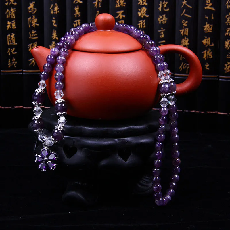 Tibetan Amethyst Blessing Bracelet by Luck Muse Shop - Image 3