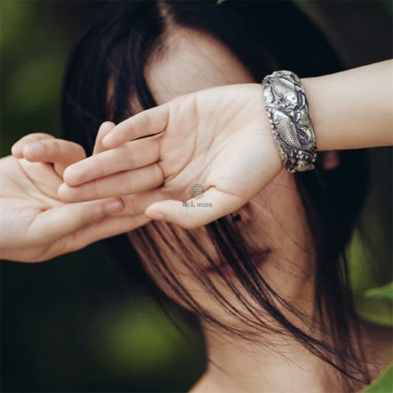 Koi Fish Lotus Luck Wealth Bracelet - Luck Muse Jewelry - Image 7