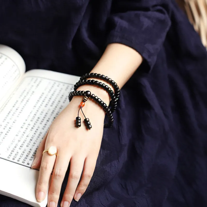 Agarwood Jade 108 Mala Bracelet for Strength and Calm - Image 3