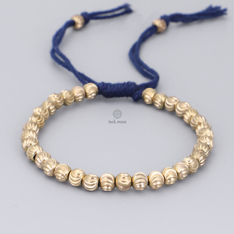 Tibetan Handmade Copper Bead Bracelet for Luck and Protection - Image 12