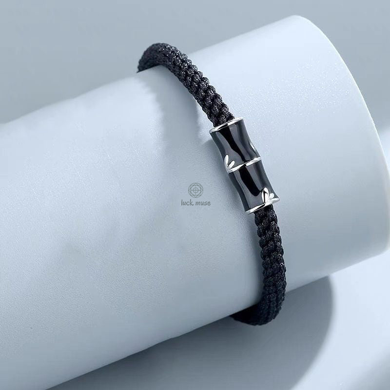 Bamboo Pattern Healing Couple Bracelet with Luck Muse - Image 15