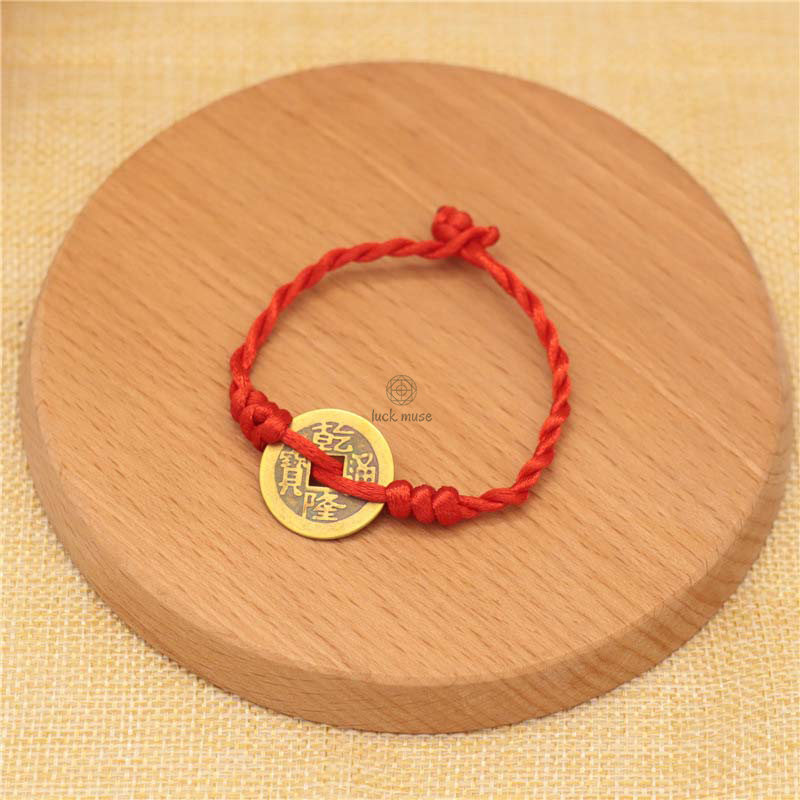 Copper Coin Fortune Red String Bracelet - Image 7