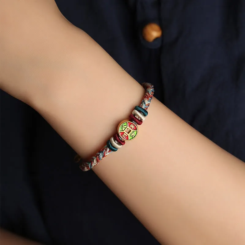✨ Limited Time Offer: Luck Muse Colorful Rope Prosperity Bracelet with Handmade Eight-Thread Peace Knot ✨ - Image 5