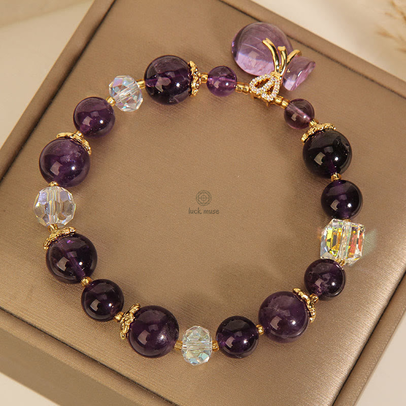 Luck Muse Amethyst Money Bag Charm Bracelet with Positive Energy - Image 6