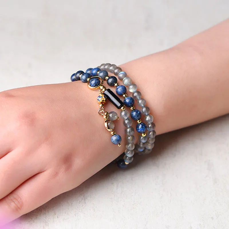 Luck Muse Moonstone Lazurite Healing Bracelet - Image 11