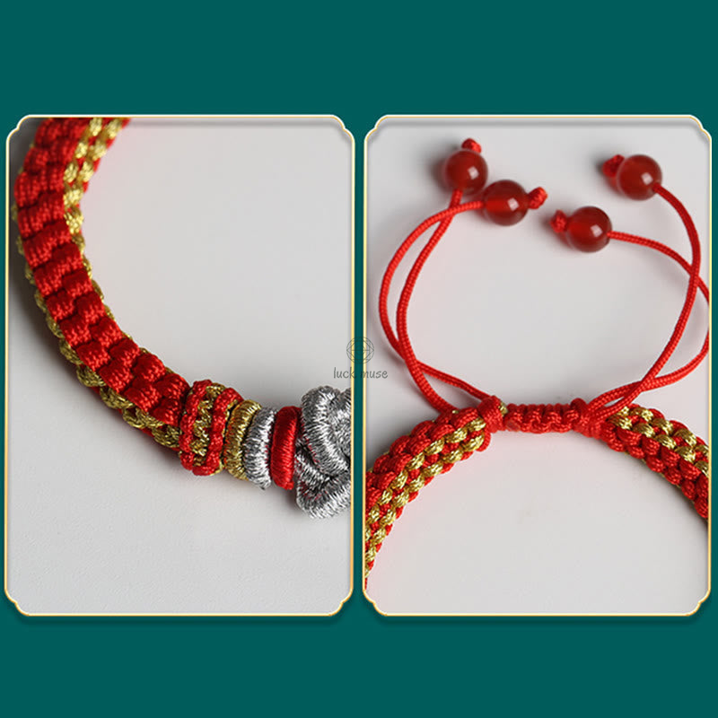 Colorful Rope Lucky Luck Muse Handmade Bracelet with True Love Knot - Image 13