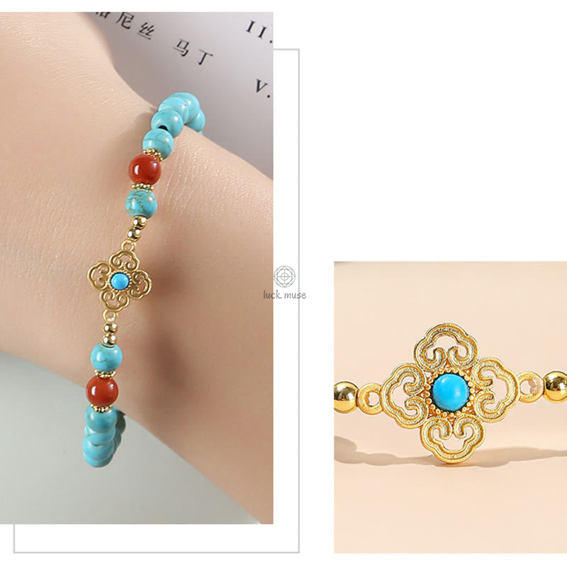 Buddha Turquoise Bead Balance Bracelet for Protection - Image 9