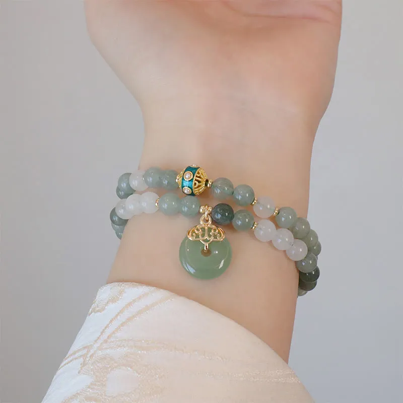 Jade Harmony Double-Layered Luck Muse Bracelet - Image 11