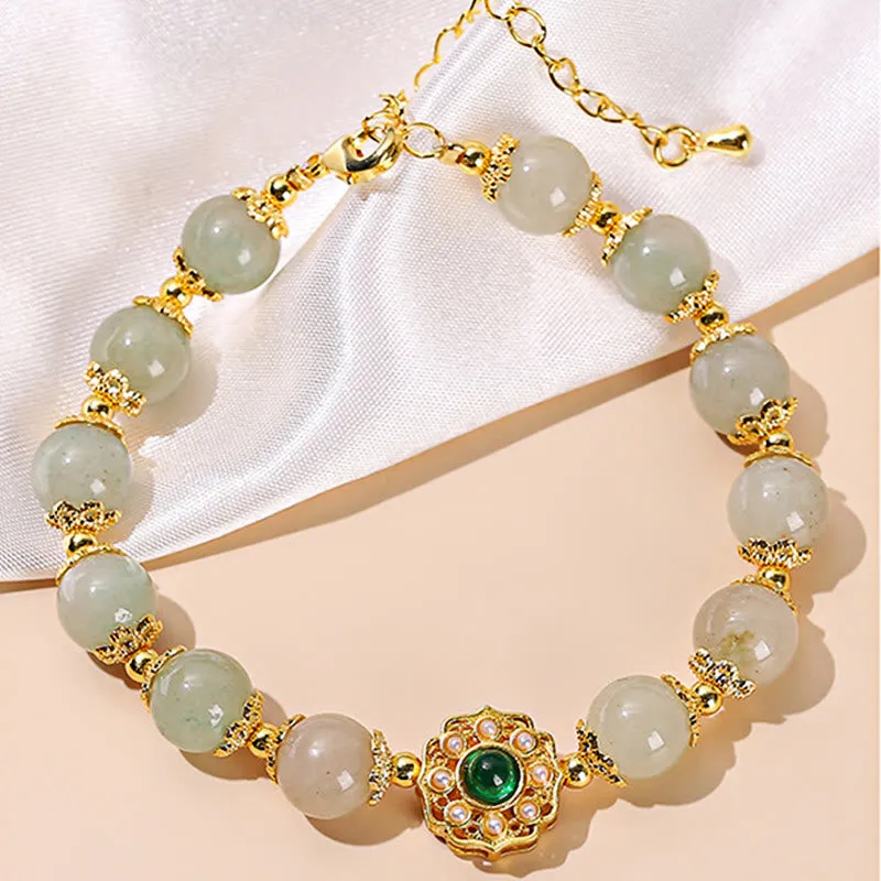 Natural Jade Prosperity Bead Chain Bracelet with Luck Muse - Image 4