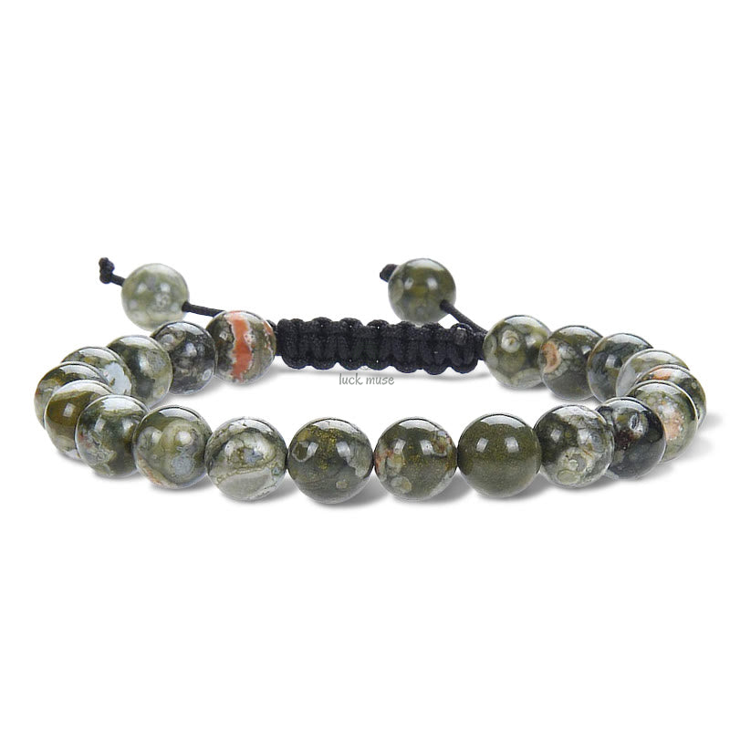 Natural Healing Gemstone Macrame Bracelet - Unisex Adjustable Power Bracelet - Image 18