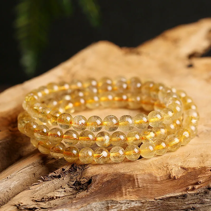 Natural Citrine Prosperity Protection Bracelet with Luck Muse Energy - Image 5