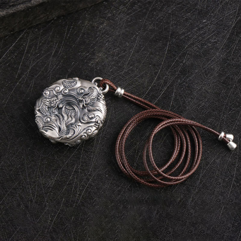 Luck Muse 999 Sterling Silver Dragon Protection Necklace with Pearl - Image 7