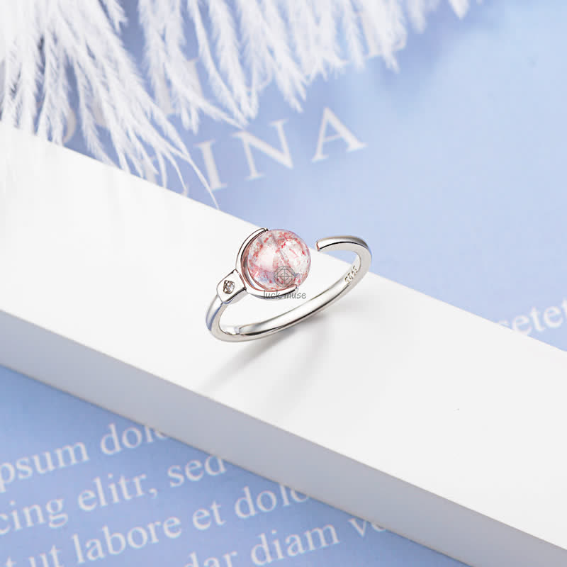 Pink Crystal Rotating Ring - Luck Muse Collection - Image 8