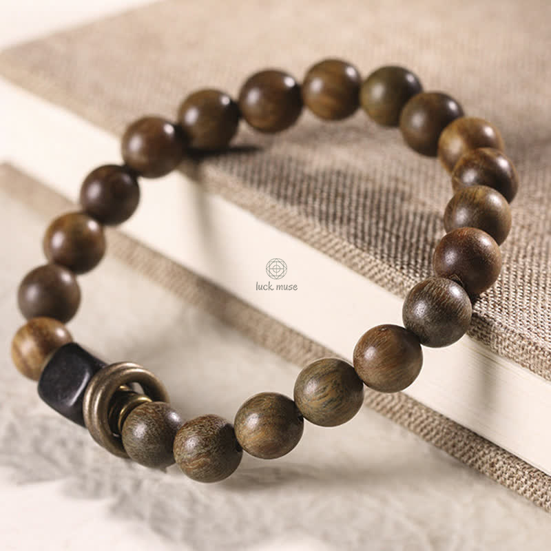 Green Sandalwood Crystal Peace Bracelet inspired by Tibetan Culture - Image 7