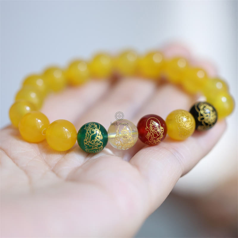 Luck Muse Five Elements Wealth Agate Crystal Bracelet - Image 6