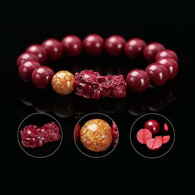Tibetan Cinnabar Pixiu Bracelet for Peace and Calm - Image 4