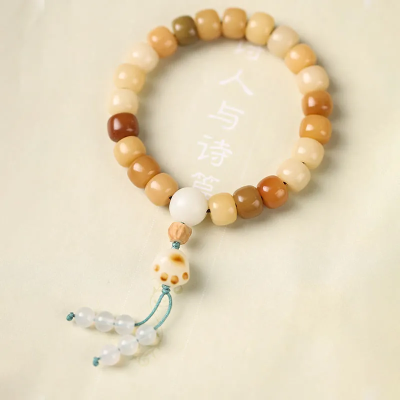 Bodhi Seed Om Mani Padme Hum Wisdom Bracelet with Buddhist Citipati Design - Image 19