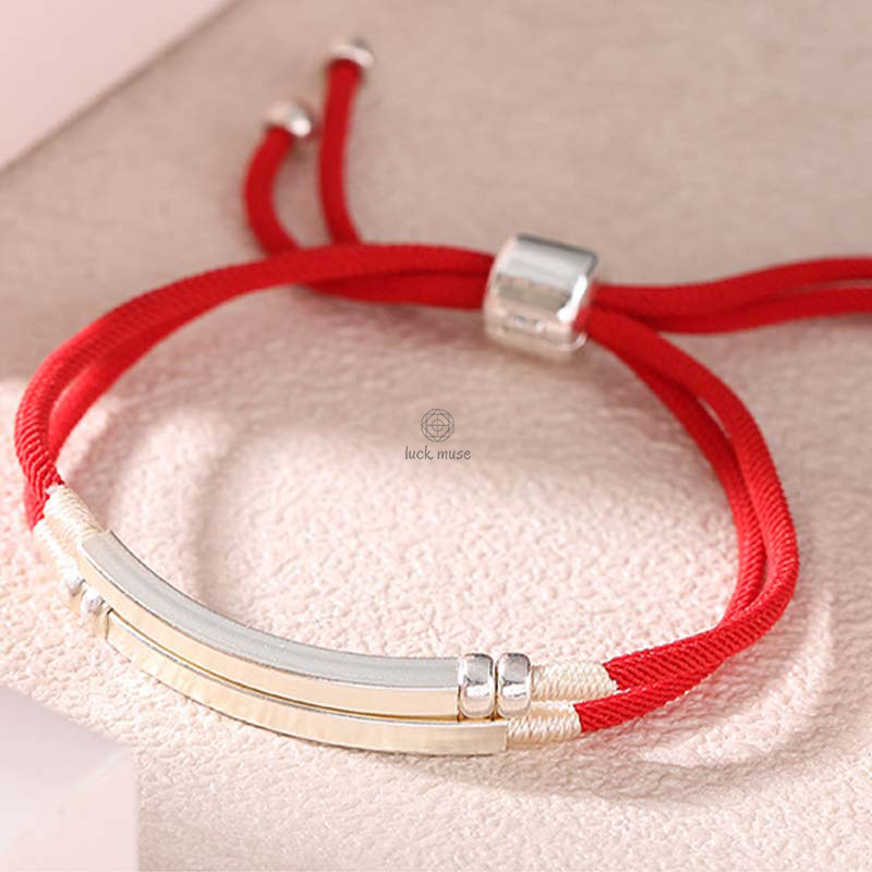 925 Sterling Silver Red String Layered Bracelet by Luck Muse Shop - Image 5