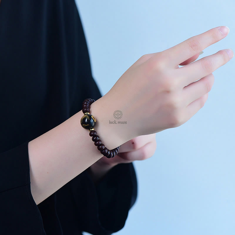 Tibetan Purple Bodhi Seed Harmony Bracelet - Image 7