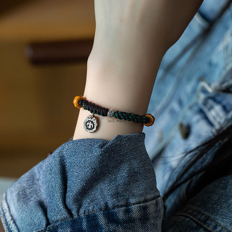 Tibetan Dzi Bead Agate and Yak Bone Wealth Bracelet - Image 5