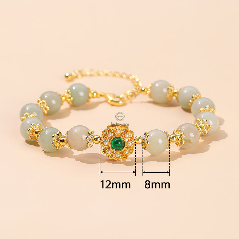 Natural Jade Prosperity Bead Chain Bracelet with Luck Muse - Image 10