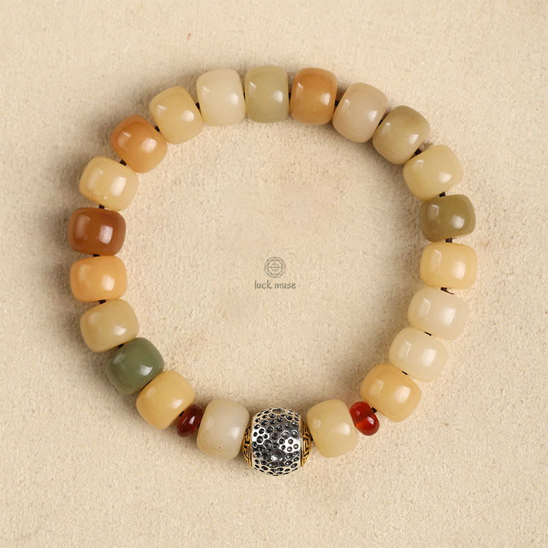 Bodhi Seed Om Mani Padme Hum Wisdom Bracelet with Buddhist Citipati Design - Image 7