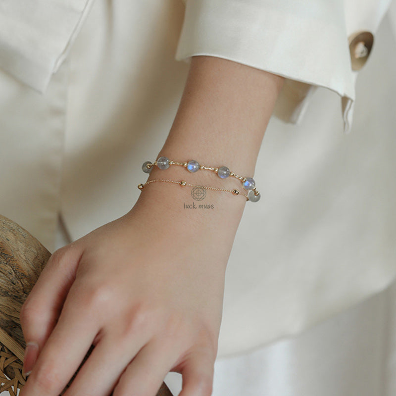 Moonstone Charming Chain Bracelet - Luck Muse Shop - Image 6