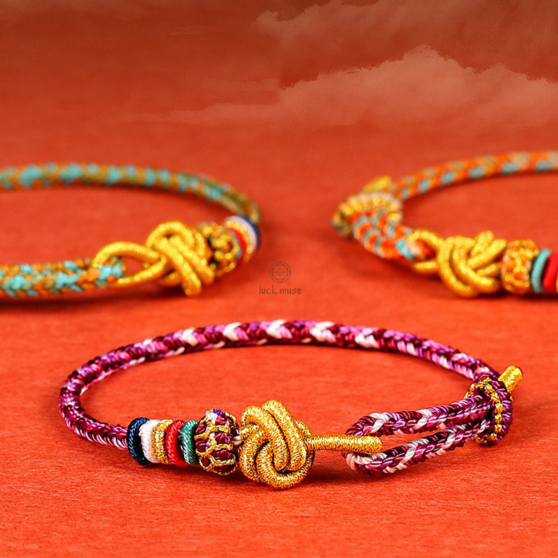 Dunhuang Colorful Rope Luck Muse Protection Bracelet - Image 12