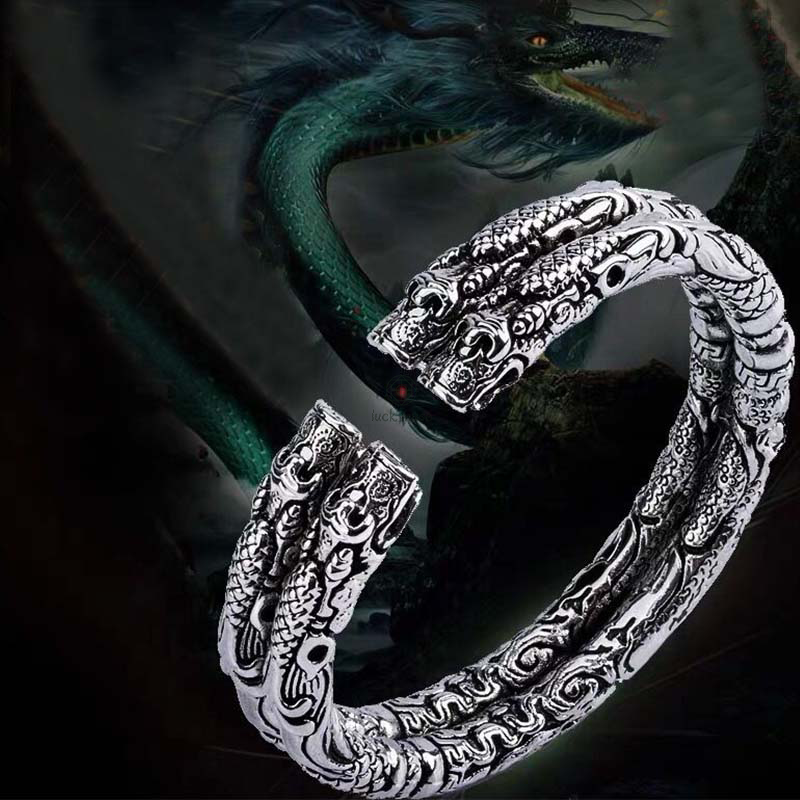 Luck Muse Dragon Luck Protection Bracelet - Adjustable Auspicious Clouds Bangle - Image 7