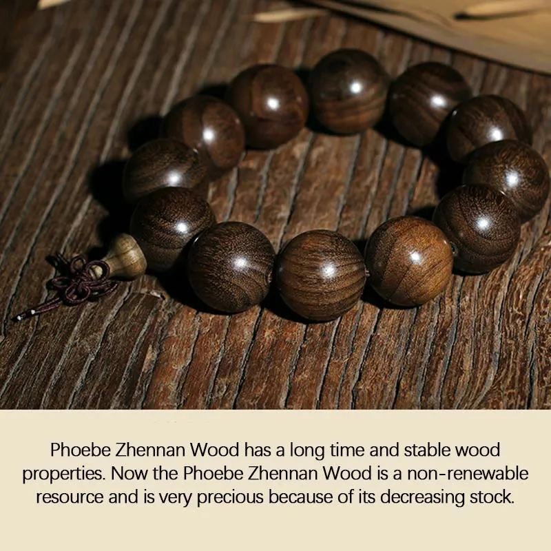 Rare Phoebe Zhennan Wood Blessing Bracelet - Image 12