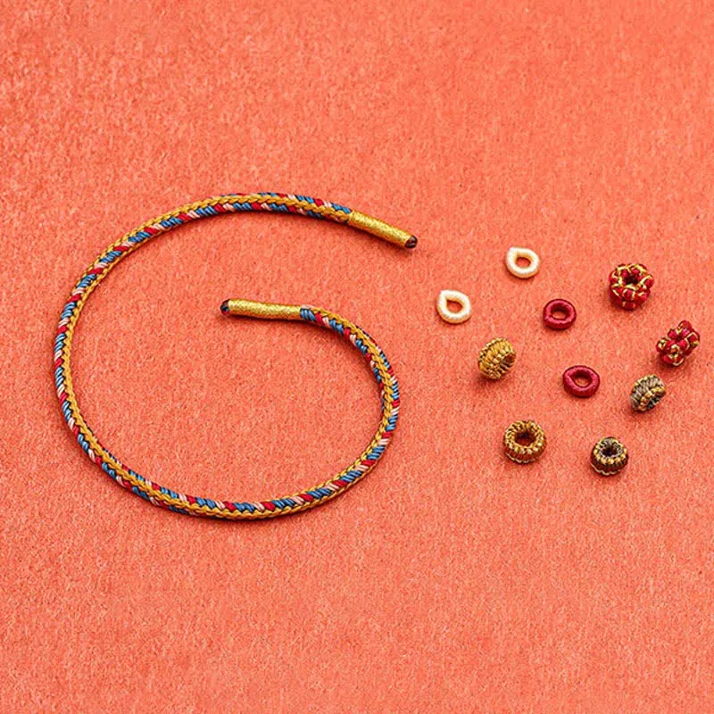 Handmade Dunhuang Color Samsara Knot Luck Reincarnation Knot Braid String Bracelet - Image 6