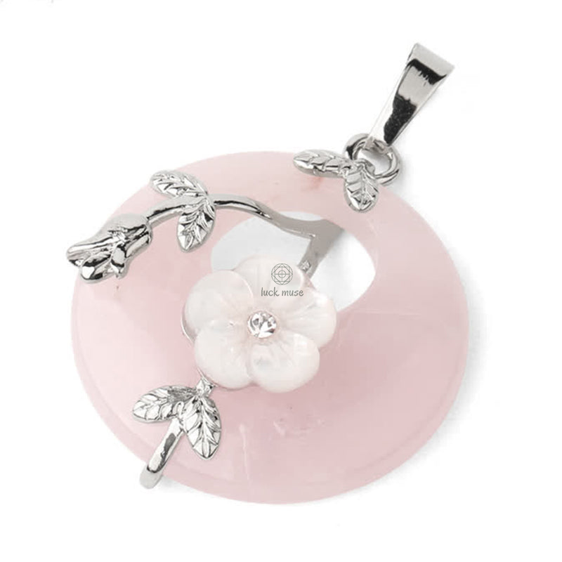 Luck Muse Crystal Amethyst Green Aventurine Flower Healing Necklace Pendant - Image 7
