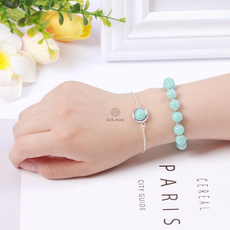 Sun Stone and Strawberry Quartz Crystal Bracelet for Positivity - Image 37