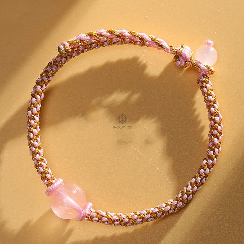 Handmade Natural Stone Bracelet with Red Agate, Amethyst, Rutilated Quartz, Pink Crystal Beads - Image 22