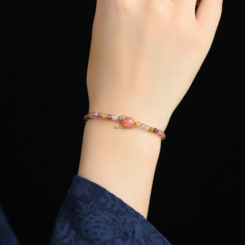 Luck Muse 925 Silver Tourmaline and Yanyuan Agate Positive Energy Bracelet - Image 6