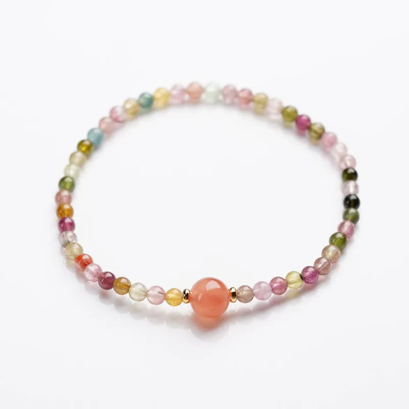 Luck Muse 925 Silver Tourmaline and Yanyuan Agate Positive Energy Bracelet - Image 4