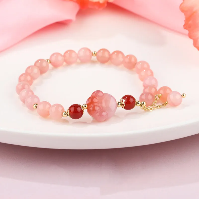 Luck Muses Natural Yanyuan Agate Cat Claw Paw Positive Bracelet - Image 2