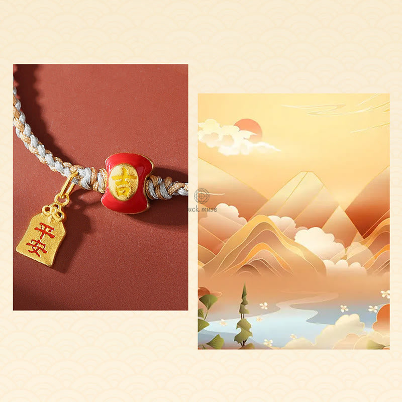 Blessed Chinese Character Sterling Silver Luck Muse Bracelet - Image 7