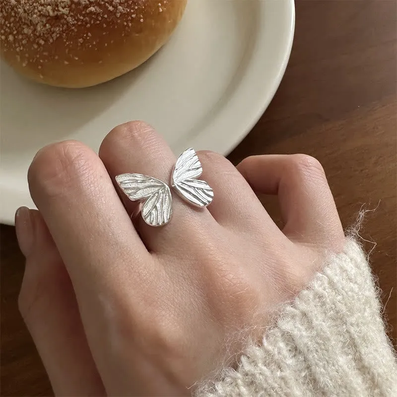 Luck Muse 925 Sterling Silver Butterfly Freedom Ring - Image 2