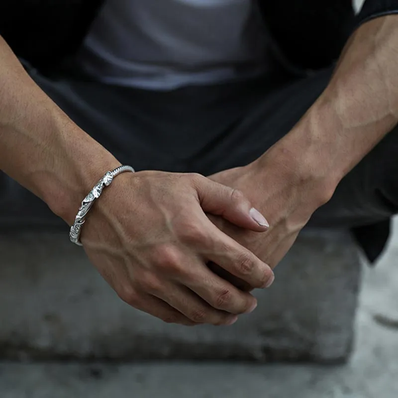 Tibetan Lotus White Copper Wealth Bracelet by Luck Muse Shop - Image 3