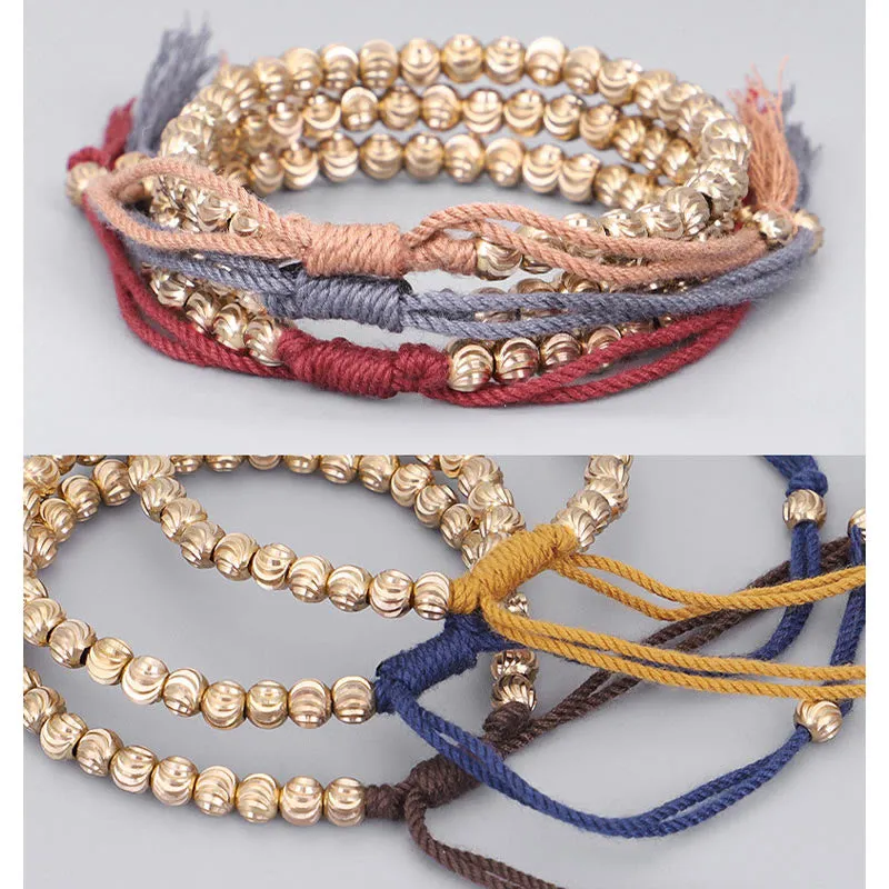Tibetan Handmade Copper Bead Bracelet for Luck and Protection - Image 13