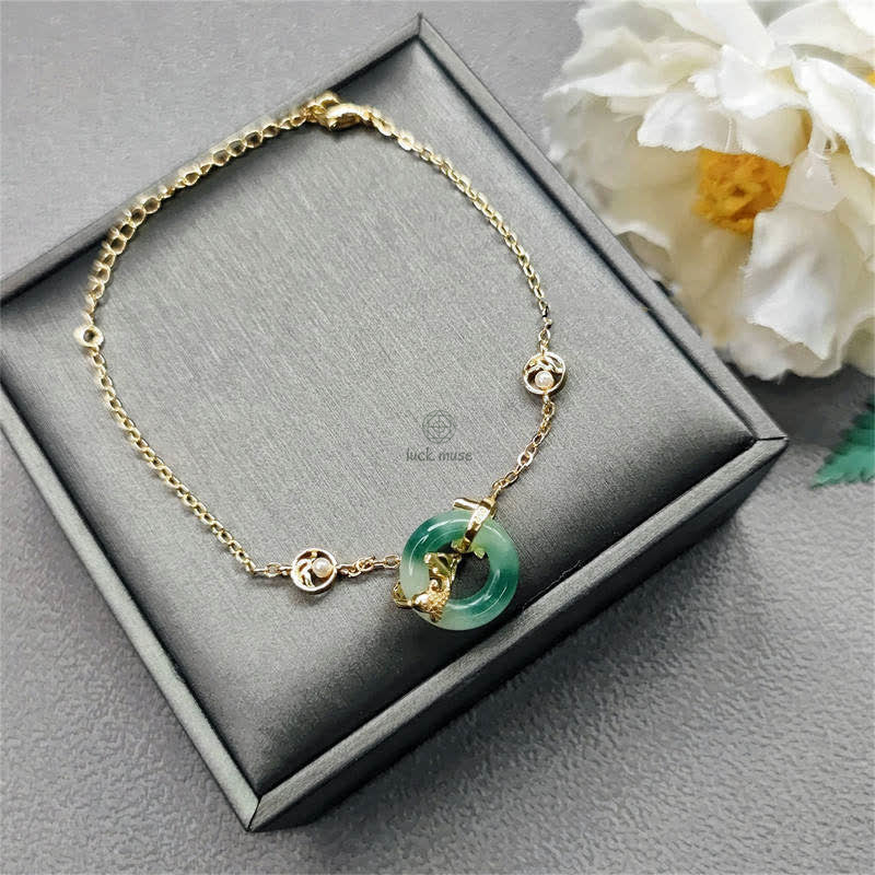 Cyan Jade Koi Fish Healing Bracelet - Image 7