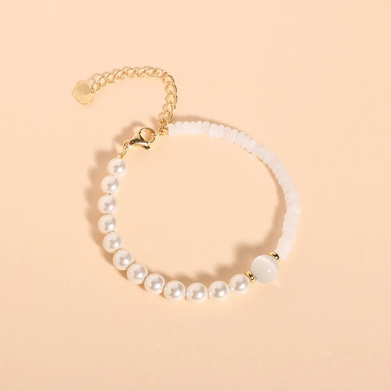 Natural Green Strawberry Quartz Tiger Eye Sodalite White Jade Pearl Gratitude Bracelet - Image 15