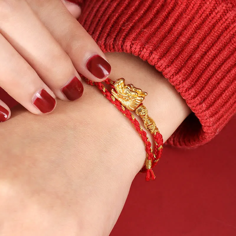 Dragon Lucky Red String Bracelet with Luck Muse for Protection Bundle - Image 4