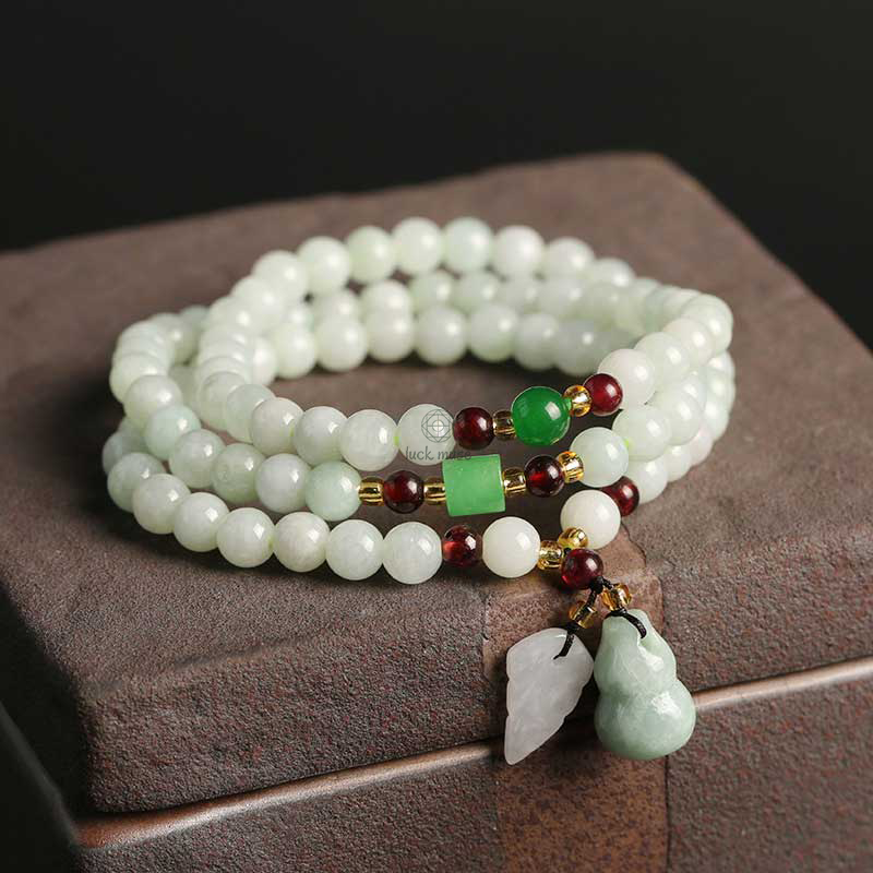 Naturally Abundant Pixiu Jade Buddha Bracelet